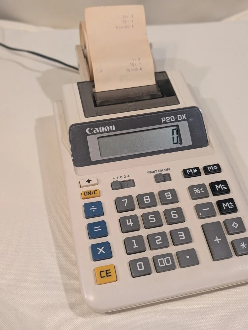 Vintage Canon P20-DX II electronic printing calculator / adding machine